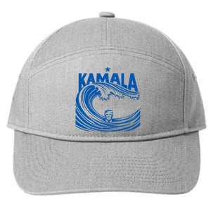 Blue Wave Cats For Kamala Funny Trump For Ladies For Guy 7-Panel Snapback Hat