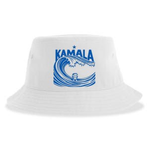 Blue Wave Cats For Kamala Funny Trump For Ladies For Guy Sustainable Bucket Hat