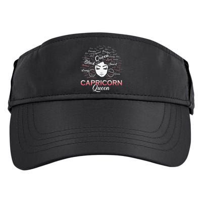 Black Wo Capricorn Queen January Birthday Adult Drive Performance Visor