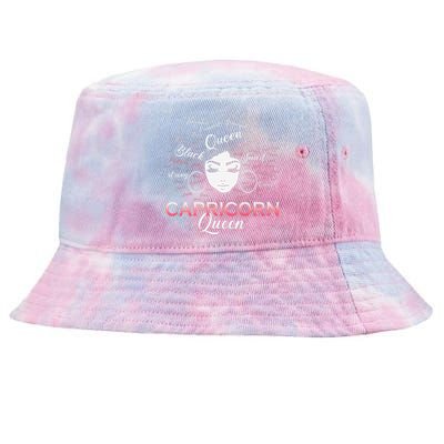 Black Wo Capricorn Queen January Birthday Tie-Dyed Bucket Hat