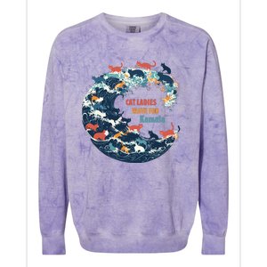 Blue Wave Cat For Kamala Colorblast Crewneck Sweatshirt