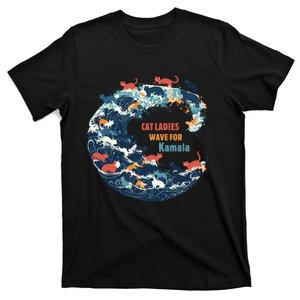 Blue Wave Cat For Kamala T-Shirt