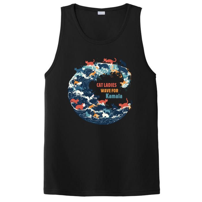 Blue Wave Cat For Kamala PosiCharge Competitor Tank