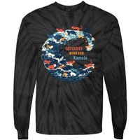 Blue Wave Cat For Kamala Tie-Dye Long Sleeve Shirt