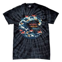 Blue Wave Cat For Kamala Tie-Dye T-Shirt