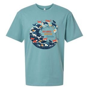 Blue Wave Cat For Kamala Sueded Cloud Jersey T-Shirt