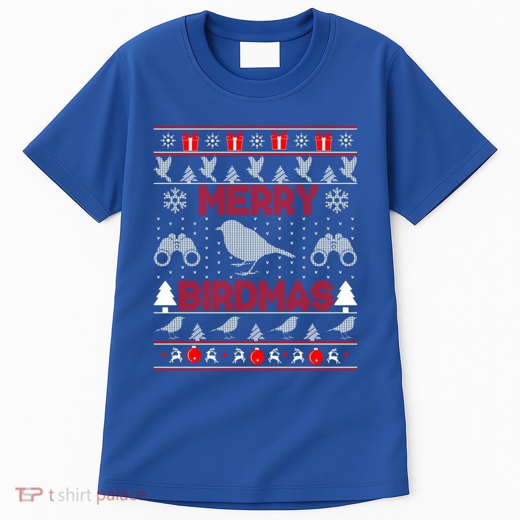 Bird Watching Christmas Birding Merry Birdmas Ugly Sweater Gift Tall T-Shirt