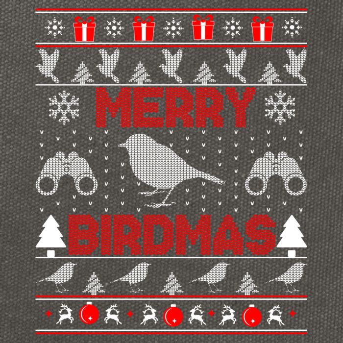 Bird Watching Christmas Birding Merry Birdmas Ugly Sweater Gift Cotton Canvas Backpack