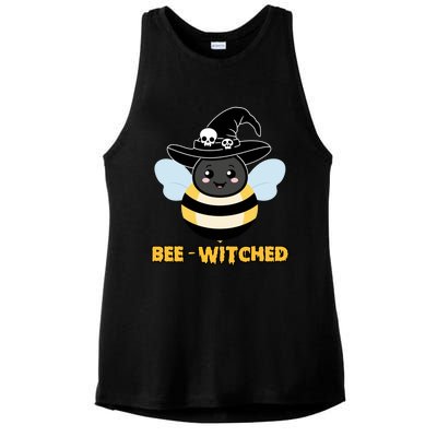 Bee Witched Cute Halloween Bee Wearing Witches Hat Bewitched Ladies PosiCharge Tri-Blend Wicking Tank