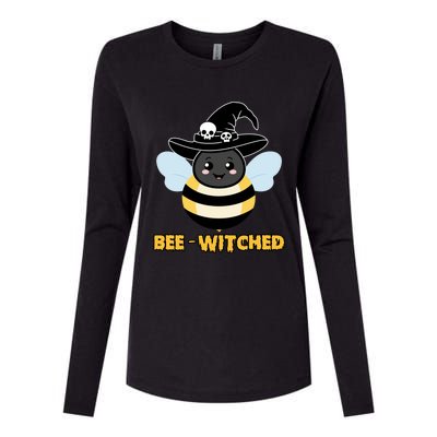 Bee Witched Cute Halloween Bee Wearing Witches Hat Bewitched Womens Cotton Relaxed Long Sleeve T-Shirt