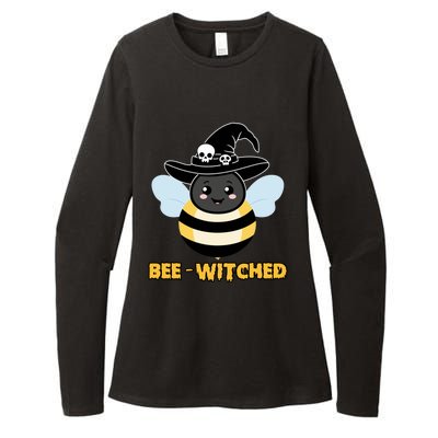 Bee Witched Cute Halloween Bee Wearing Witches Hat Bewitched Womens CVC Long Sleeve Shirt