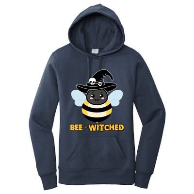 Bee Witched Cute Halloween Bee Wearing Witches Hat Bewitched Women's Pullover Hoodie