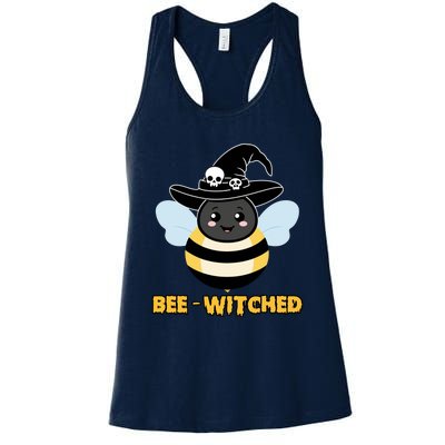 Bee Witched Cute Halloween Bee Wearing Witches Hat Bewitched Women's Racerback Tank