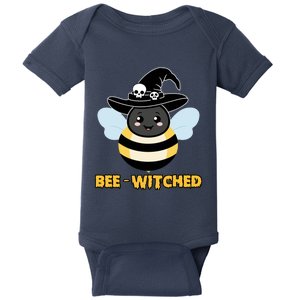 Bee Witched Cute Halloween Bee Wearing Witches Hat Bewitched Baby Bodysuit