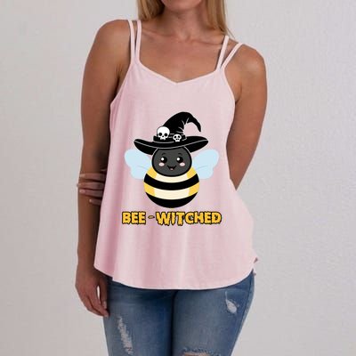 Bee Witched Cute Halloween Bee Wearing Witches Hat Bewitched Women's Strappy Tank