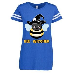 Bee Witched Cute Halloween Bee Wearing Witches Hat Bewitched Enza Ladies Jersey Football T-Shirt