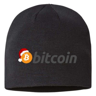 Bitcoin With Christmas Hat Funny Bitcoin With Santa Hat Funny Bitcoin Crypto Sustainable Beanie