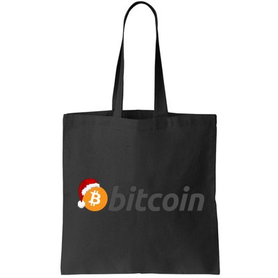 Bitcoin With Christmas Hat Funny Bitcoin With Santa Hat Funny Bitcoin Crypto Bag