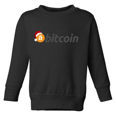 Bitcoin With Christmas Hat Funny Bitcoin With Santa Hat Funny Bitcoin Crypto Toddler Sweatshirt