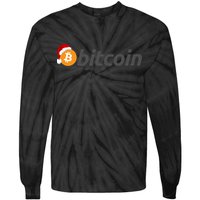 Bitcoin With Christmas Hat Funny Bitcoin With Santa Hat Funny Bitcoin Crypto Tie-Dye Long Sleeve Shirt