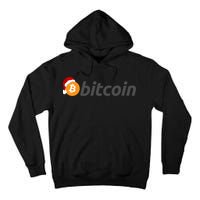 Bitcoin With Christmas Hat Funny Bitcoin With Santa Hat Funny Bitcoin Crypto Tall Hoodie