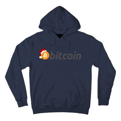 Bitcoin With Christmas Hat Funny Bitcoin With Santa Hat Funny Bitcoin Crypto Tall Hoodie