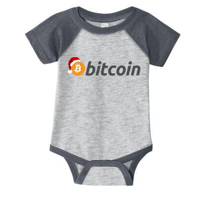 Bitcoin With Christmas Hat Funny Bitcoin With Santa Hat Funny Bitcoin Crypto Infant Baby Jersey Bodysuit