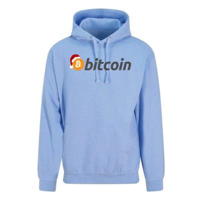 Bitcoin With Christmas Hat Funny Bitcoin With Santa Hat Funny Bitcoin Crypto Unisex Surf Hoodie