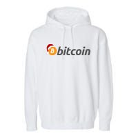 Bitcoin With Christmas Hat Funny Bitcoin With Santa Hat Funny Bitcoin Crypto Garment-Dyed Fleece Hoodie