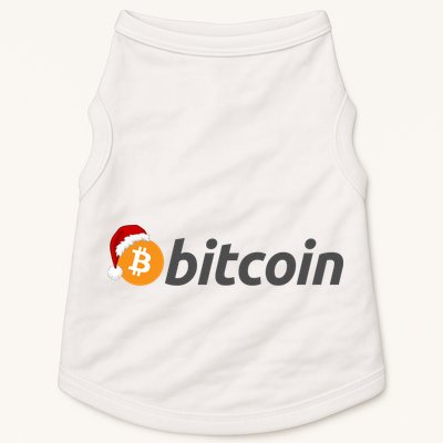 Bitcoin With Christmas Hat Funny Bitcoin With Santa Hat Funny Bitcoin Crypto Doggie Tank