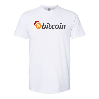 Bitcoin With Christmas Hat Funny Bitcoin With Santa Hat Funny Bitcoin Crypto Softstyle CVC T-Shirt