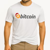 Bitcoin With Christmas Hat Funny Bitcoin With Santa Hat Funny Bitcoin Crypto Performance Shirt