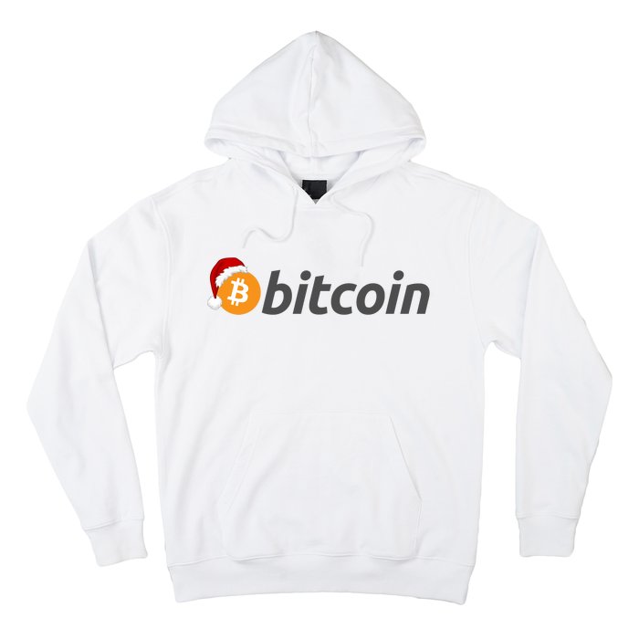 Bitcoin With Christmas Hat Funny Bitcoin With Santa Hat Funny Bitcoin Crypto Hoodie