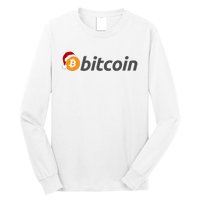 Bitcoin With Christmas Hat Funny Bitcoin With Santa Hat Funny Bitcoin Crypto Long Sleeve Shirt