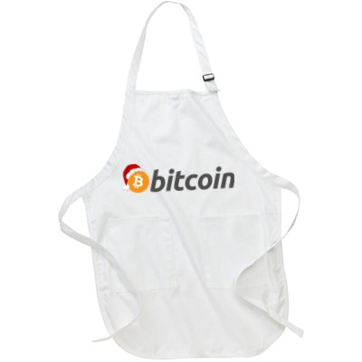 Bitcoin With Christmas Hat Funny Bitcoin With Santa Hat Funny Bitcoin Crypto Apron