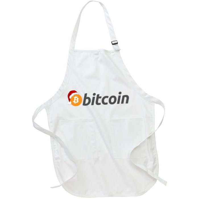 Bitcoin With Christmas Hat Funny Bitcoin With Santa Hat Funny Bitcoin Crypto Apron