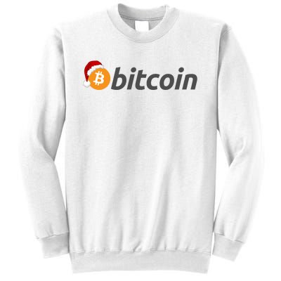 Bitcoin With Christmas Hat Funny Bitcoin With Santa Hat Funny Bitcoin Crypto Sweatshirt