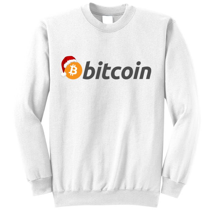 Bitcoin With Christmas Hat Funny Bitcoin With Santa Hat Funny Bitcoin Crypto Sweatshirt