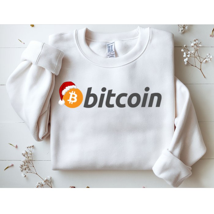 Bitcoin With Christmas Hat Funny Bitcoin With Santa Hat Funny Bitcoin Crypto Sweatshirt