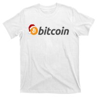 Bitcoin With Christmas Hat Funny Bitcoin With Santa Hat Funny Bitcoin Crypto T-Shirt