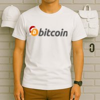 Bitcoin With Christmas Hat Funny Bitcoin With Santa Hat Funny Bitcoin Crypto T-Shirt