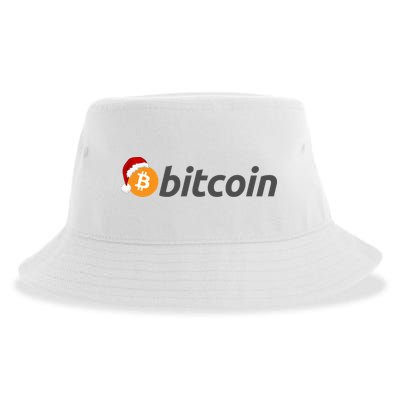 Bitcoin With Christmas Hat Funny Bitcoin With Santa Hat Funny Bitcoin Crypto Sustainable Bucket Hat