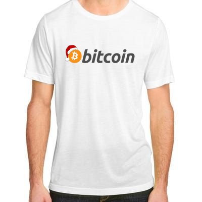 Bitcoin With Christmas Hat Funny Bitcoin With Santa Hat Funny Bitcoin Crypto Adult ChromaSoft Performance T-Shirt