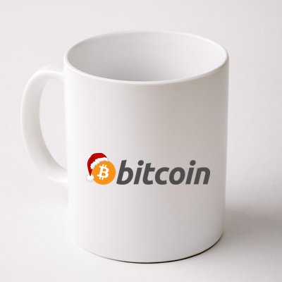 Bitcoin With Christmas Hat Funny Bitcoin With Santa Hat Funny Bitcoin Crypto Mug