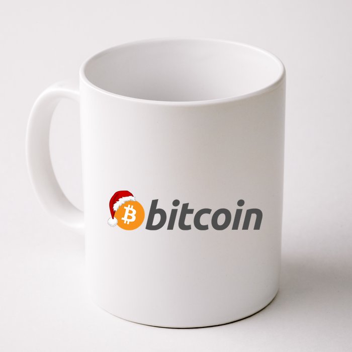 Bitcoin With Christmas Hat Funny Bitcoin With Santa Hat Funny Bitcoin Crypto Mug
