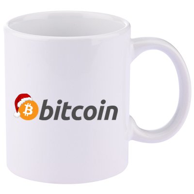 Bitcoin With Christmas Hat Funny Bitcoin With Santa Hat Funny Bitcoin Crypto 11oz C Handle Ceramic Mug