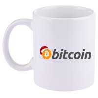 Bitcoin With Christmas Hat Funny Bitcoin With Santa Hat Funny Bitcoin Crypto 11oz C Handle Ceramic Mug