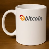 Bitcoin With Christmas Hat Funny Bitcoin With Santa Hat Funny Bitcoin Crypto 11oz C Handle Ceramic Mug
