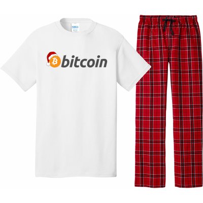 Bitcoin With Christmas Hat Funny Bitcoin With Santa Hat Funny Bitcoin Crypto Pajama Set