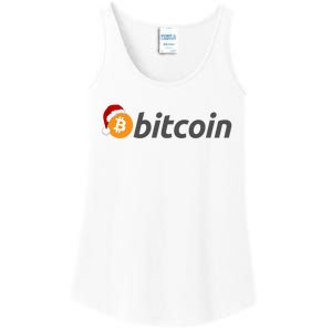 Bitcoin With Christmas Hat Funny Bitcoin With Santa Hat Funny Bitcoin Crypto Ladies Essential Tank